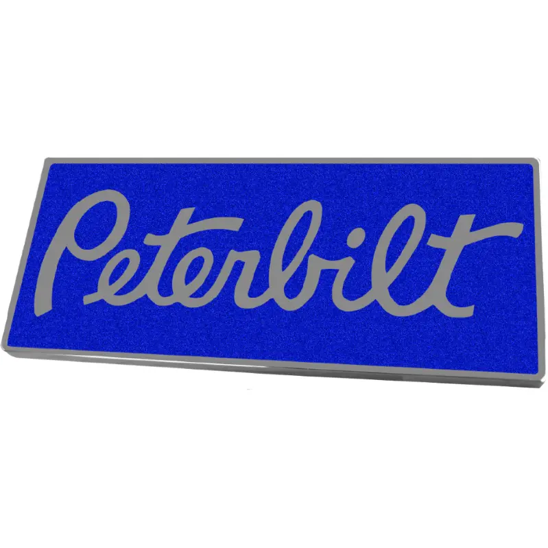 Peterbilt Rectangular Emblem Blue 647 1