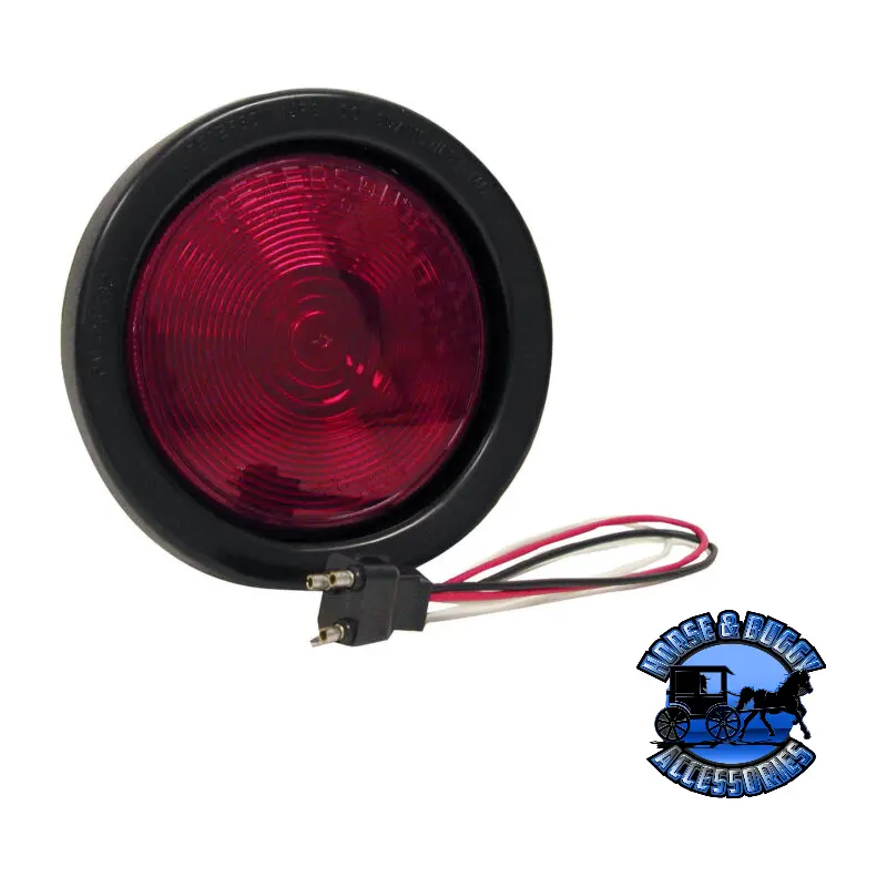 426Kr 4" Red Incandescent Stop/Turn/Tail, Round, Long-Life, Kit 1
