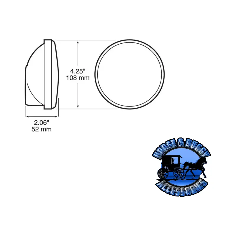 426R 4" Red Incandescent Stop/Turn/Tail, Round, Long-Life 2