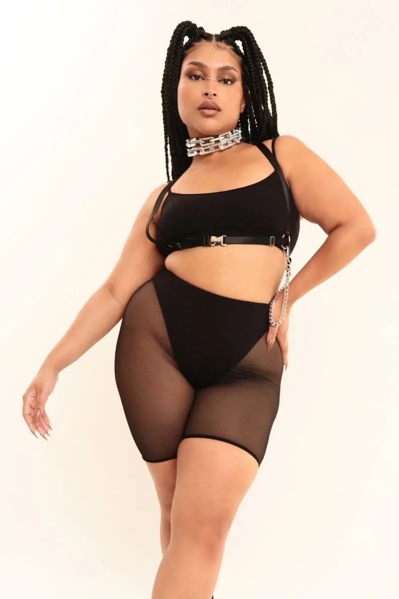 Rolling Bumper Shorts - Mesh Black 1