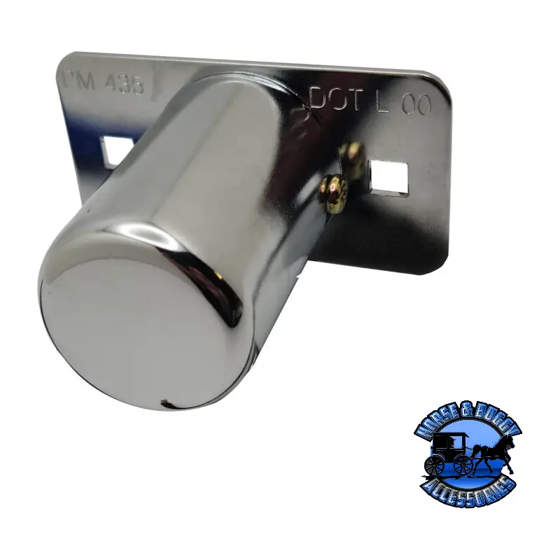 435 2.75"X1.5" Incandescent License Light, Oblong, Chrome 1