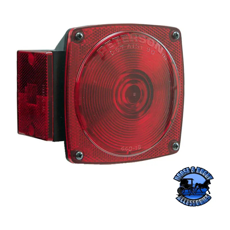 440L 4.5"X4.75" Red Incandescent Combination, Thin Line, Under 80″, W/ License Light 1