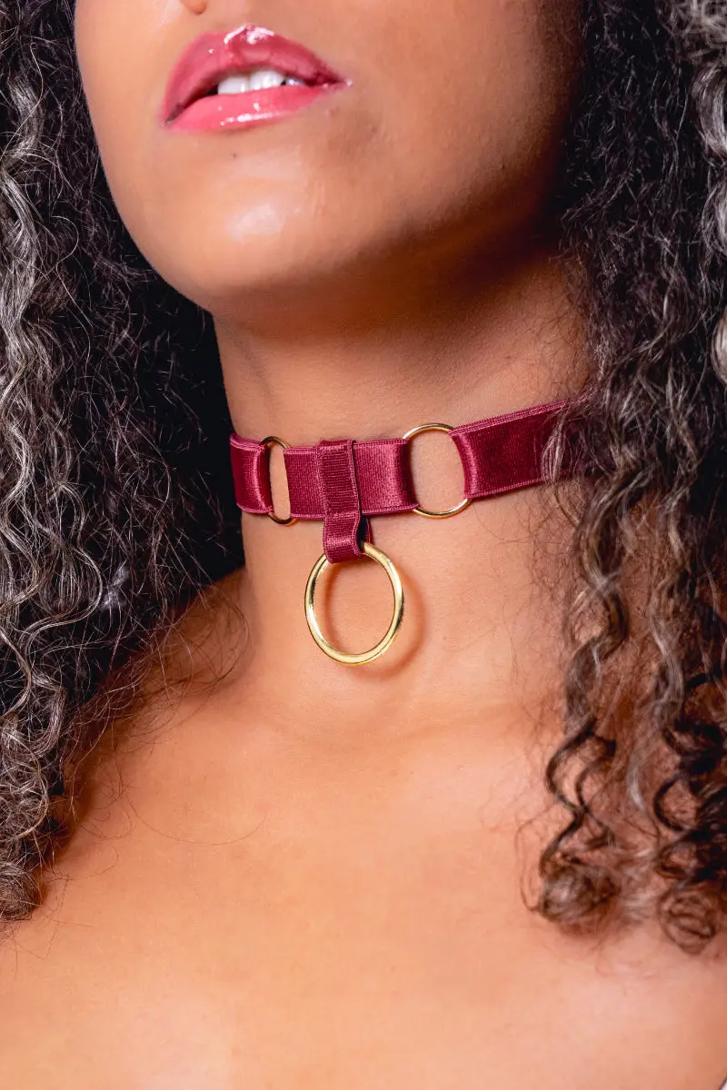 Sorte Aphrodite Choker  - Burgundy 1