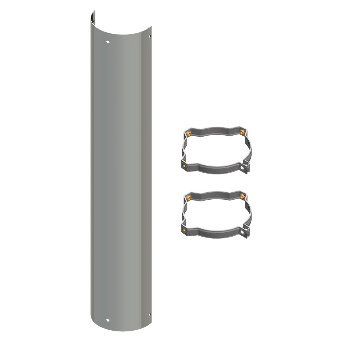 Ksj07-048-5103 7" Solid Heat Shield - Chrome 1