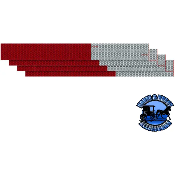 465-4K 2" Conspicuity Tape, Red/ White 11/ 7, 4-Strip Kit 1