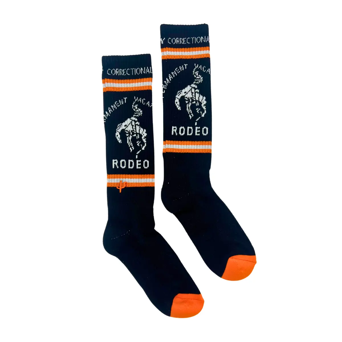 Cactus Alley-Correctional Vaca Blk Performance Boor Socks 1
