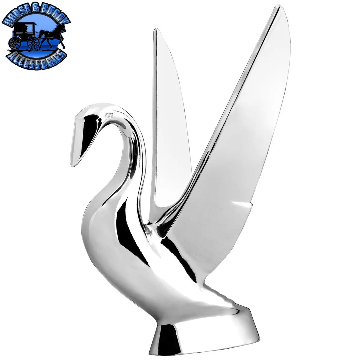 48003 Deluxe Swan Hood Ornament With Vintage Style Wings 1