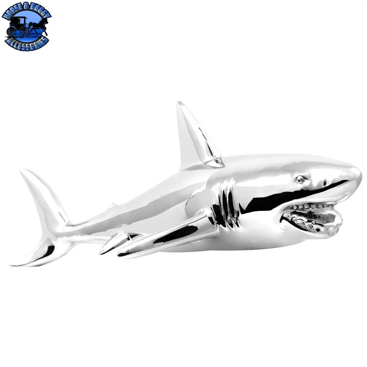 48183 Chrome Bruce The Shark Hood Ornament 1
