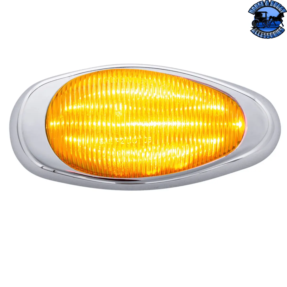 39166 15 Led Sleeper Light With Bezel For Freightliner (Clearance/Marker) - Amber Led/Amber Lens (Pair) #39166 1