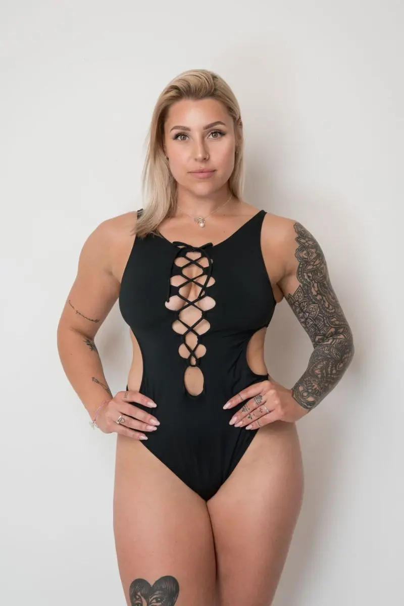 Pole Addict Desire Me Bodysuit - Black 1
