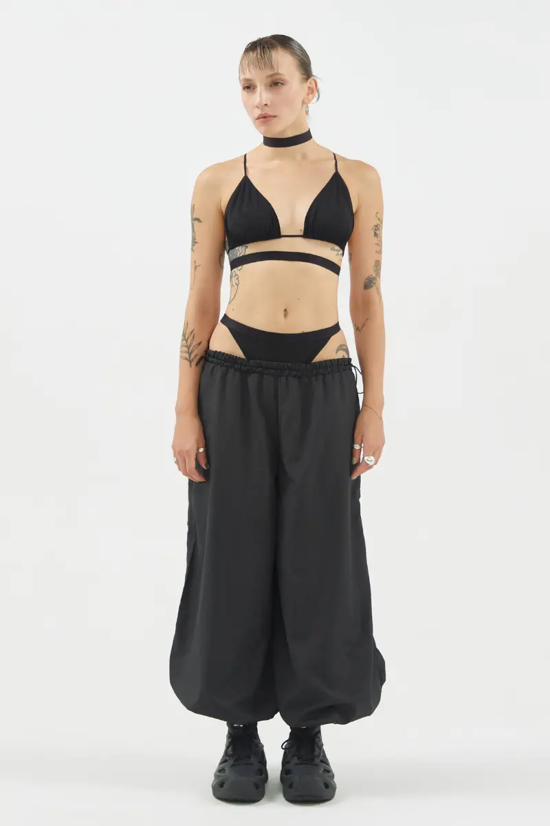 Queen Wear Geo Triangle Bralette - Black Mesh 4