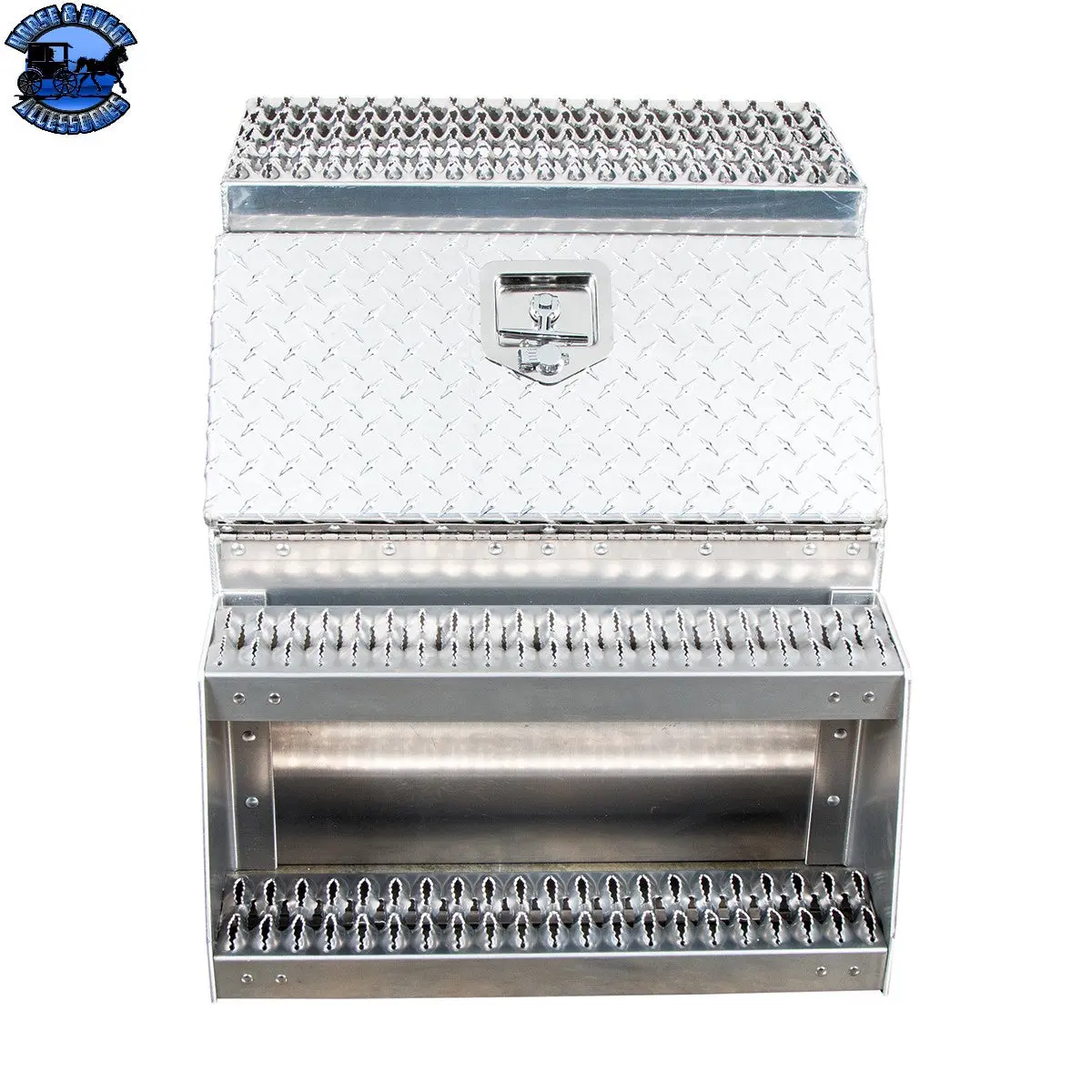 Up-50202 24"L X 25"W X 28"H Aluminum Step Saddle Box 1