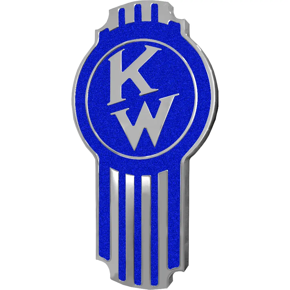Kenworth Emblem Engraved Old Style Blue 647 1