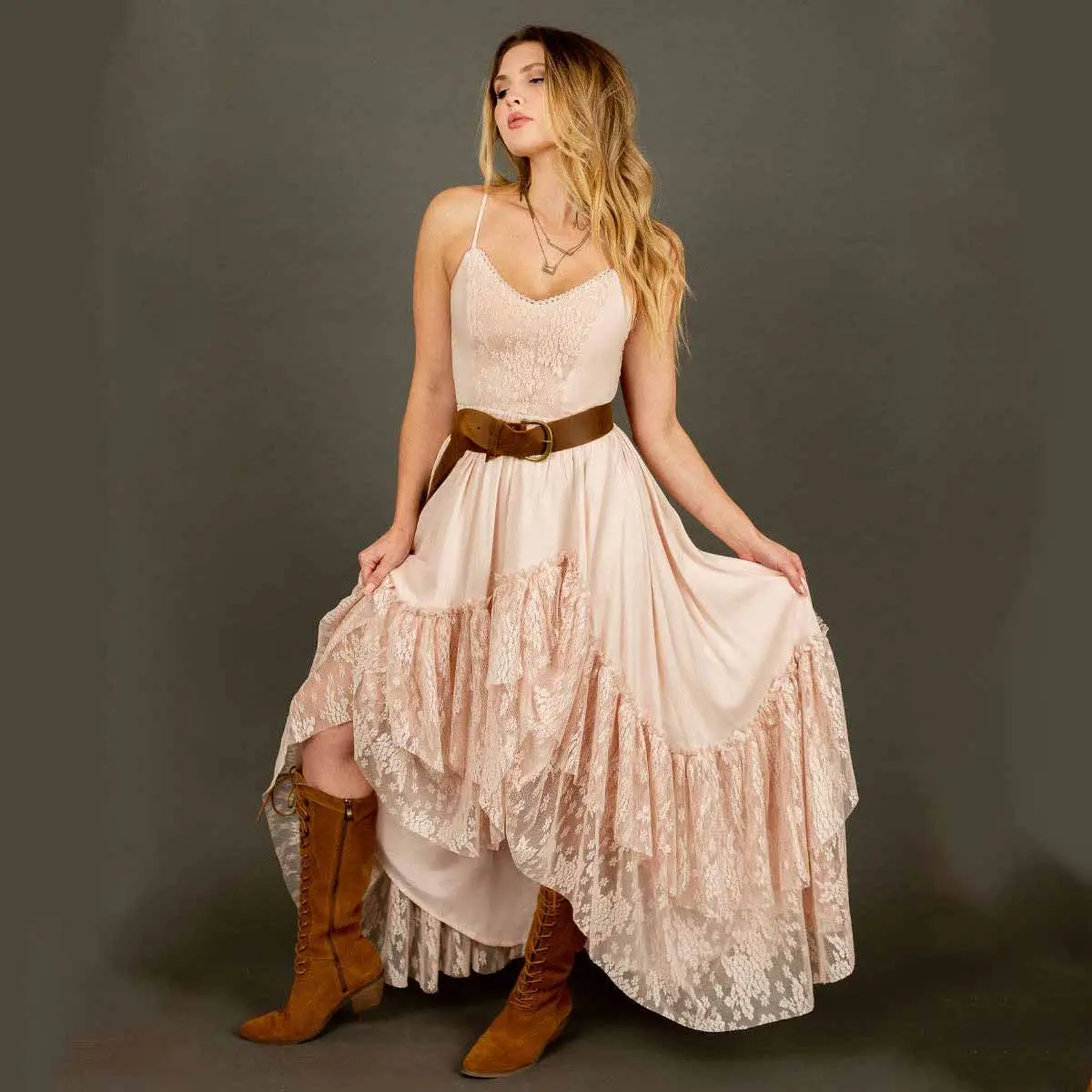 Women's Christelle Dress In Shell Western Style Glam 1