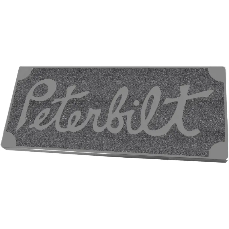 Peterbilt Old Stylerectangular Emblem Metallic Black 195 1