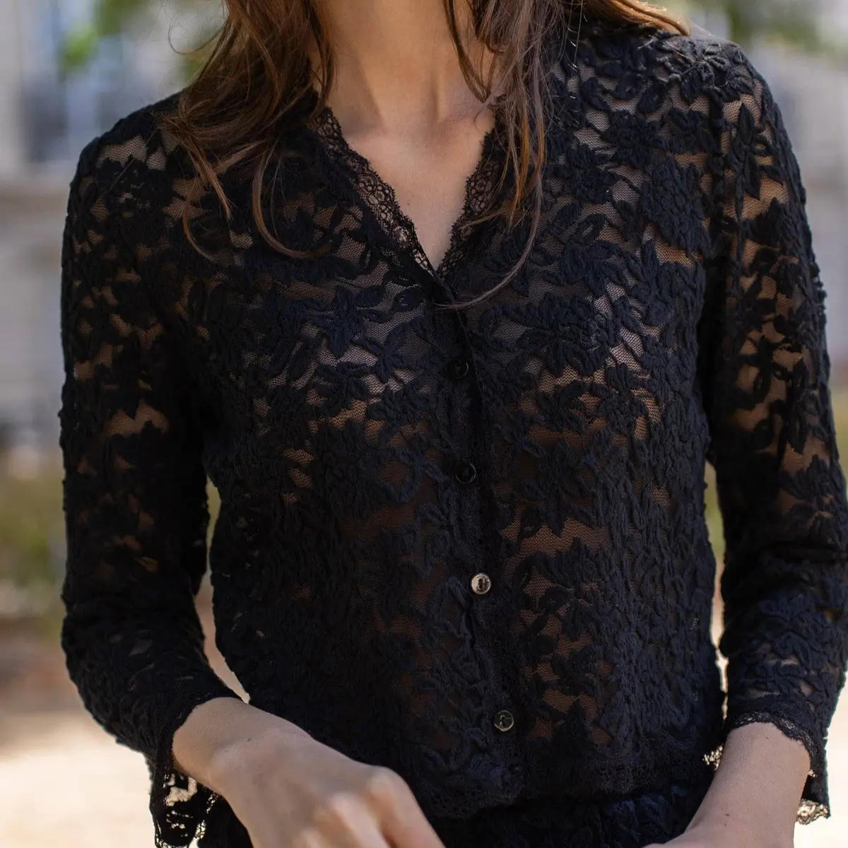 Crop Lace Blouse Cardigan 1