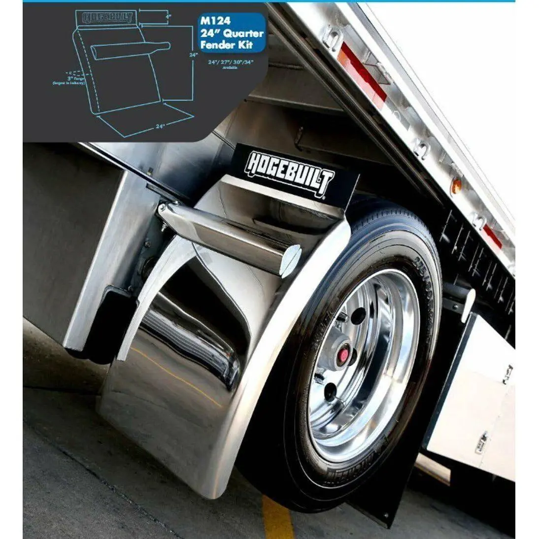 Cp Material Hogebuilt 34" 430 Stainless Steel Quarter Fender Kit Pair #Cp-M134 1