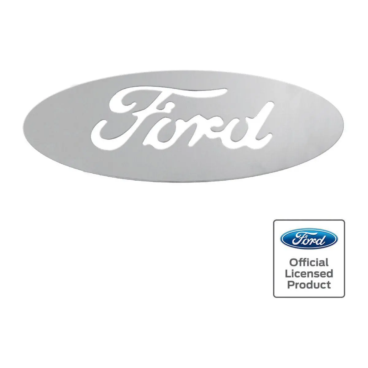 Chrome Ford Emblem Huge Stud Mount 17" By 7" Universal Decoration 1
