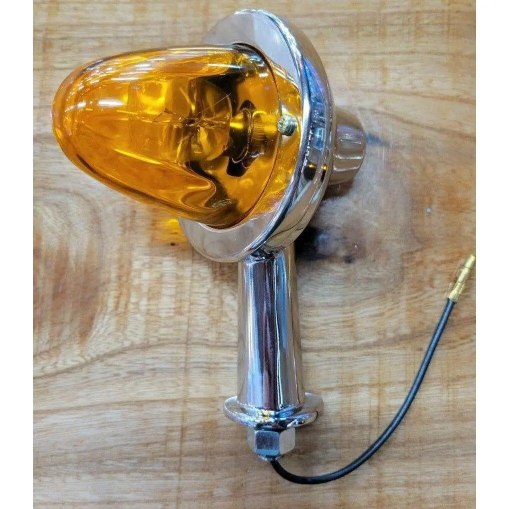 Honda Pedestal Light Amber Watermelon Real Glass Lens Single Stud Mount #84090 1