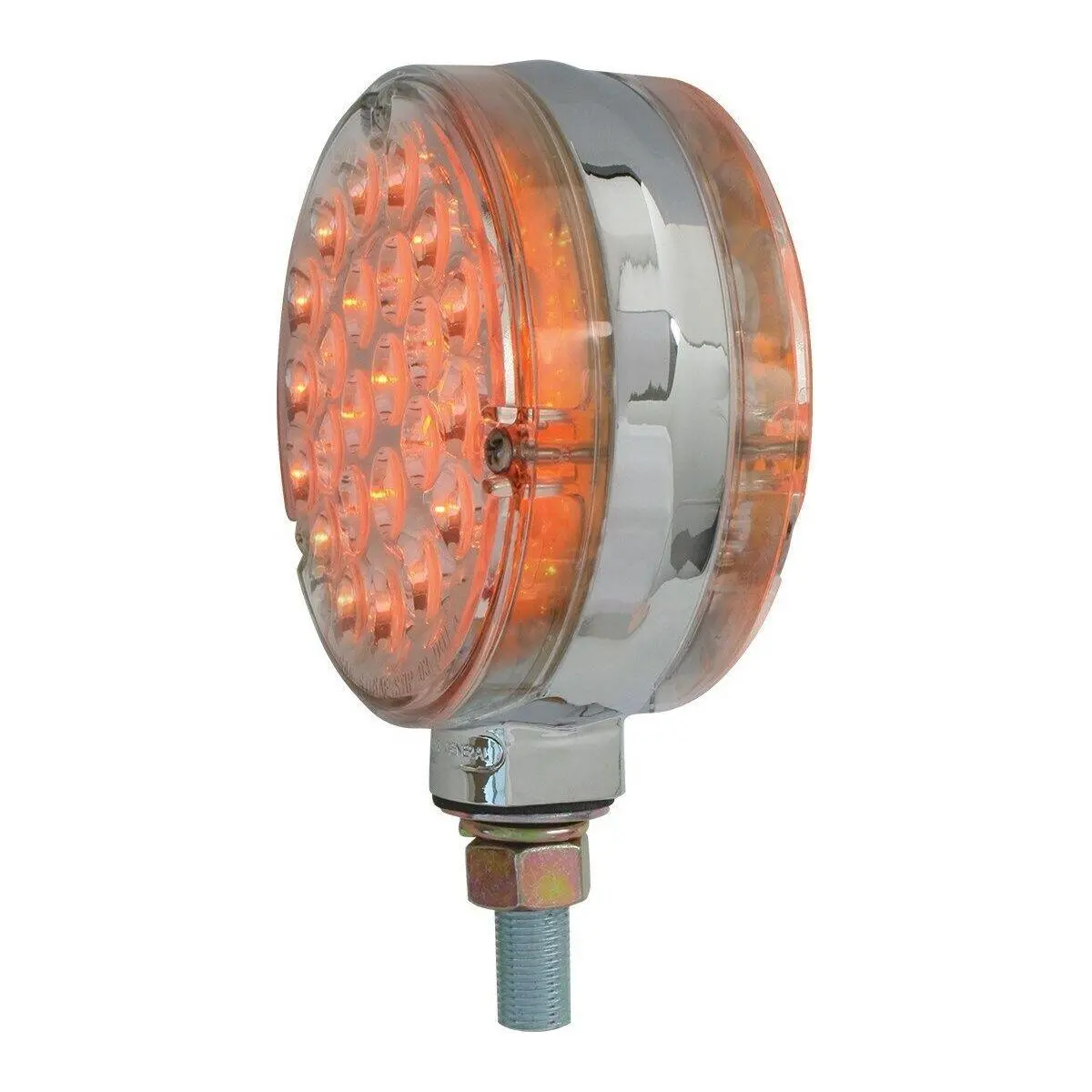 4" Double Face Pearl Led Pedestal Popsicle Light Clear Yellow/Yellow Turn Signal 78362 1