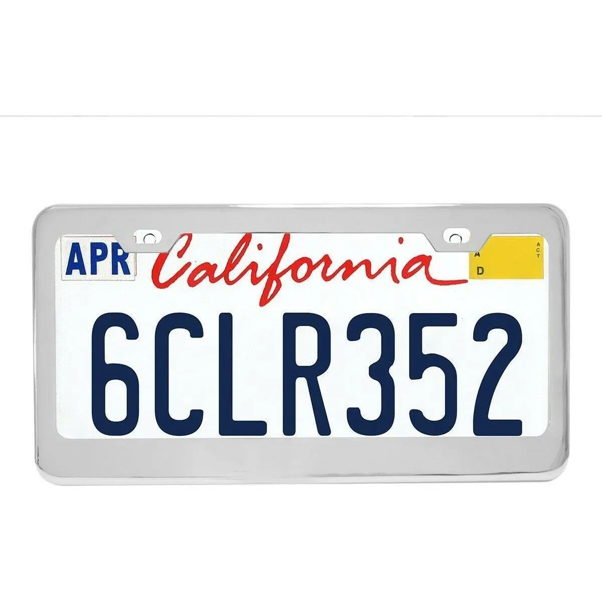 License Plate Frame Stainless Car Truck Semi Auto Universal Vehicle New Polished 60445 1