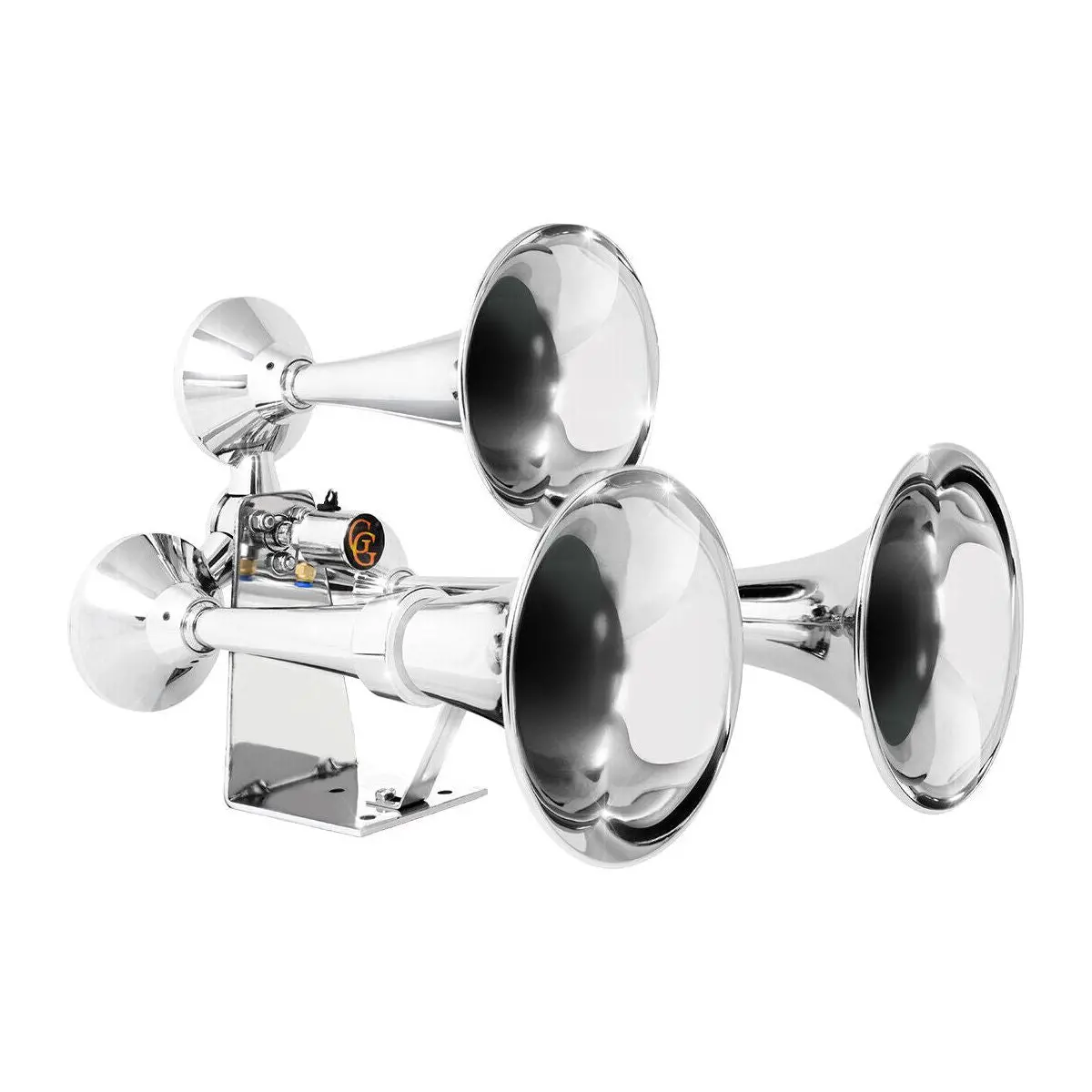 69991 Grand General Train Horn 3 Trumpet Chromed Brass 1