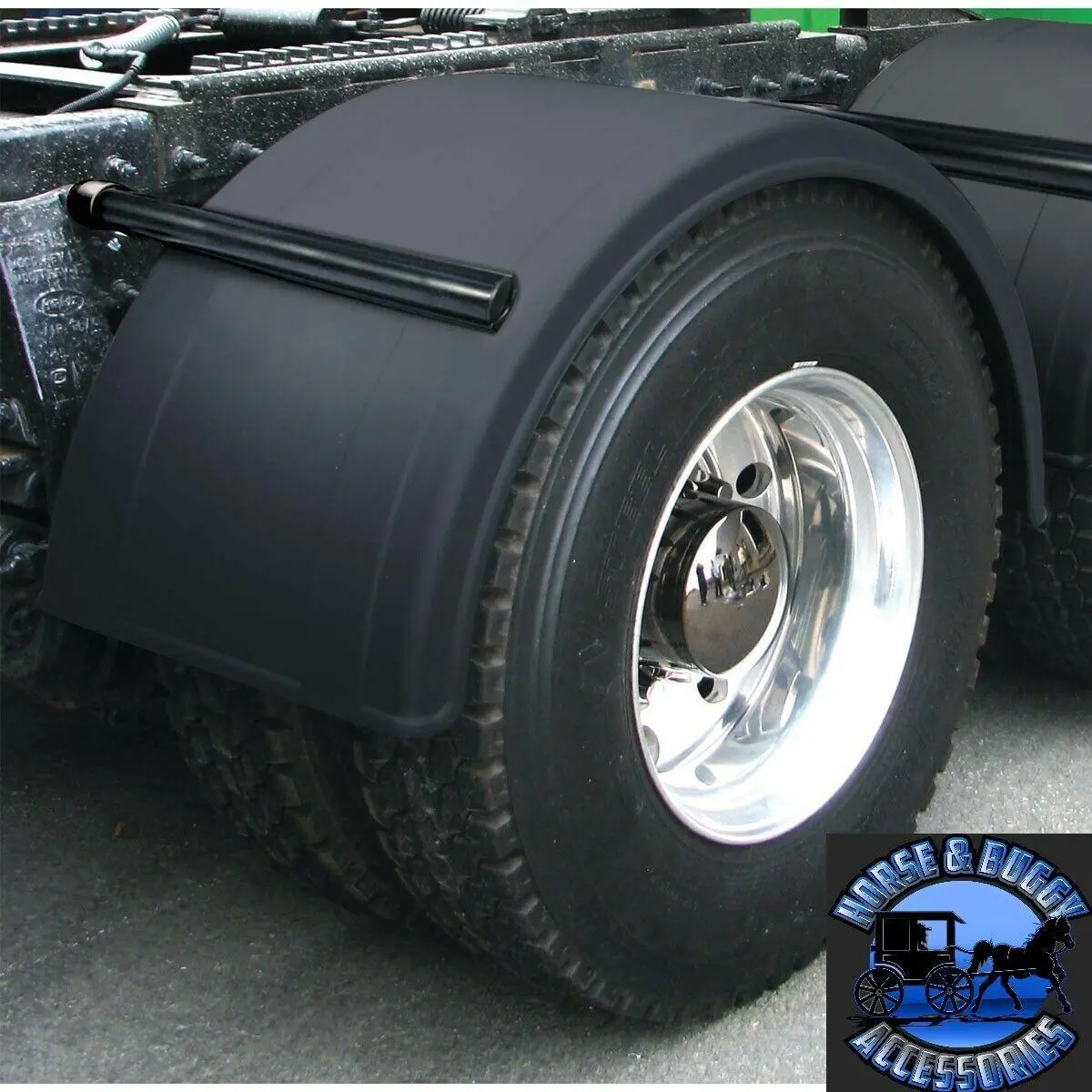 Single Hump Trux 76" Black Poly Plastic 1 Pair Fenders Mounting Hardware #Trx-Spc19 1