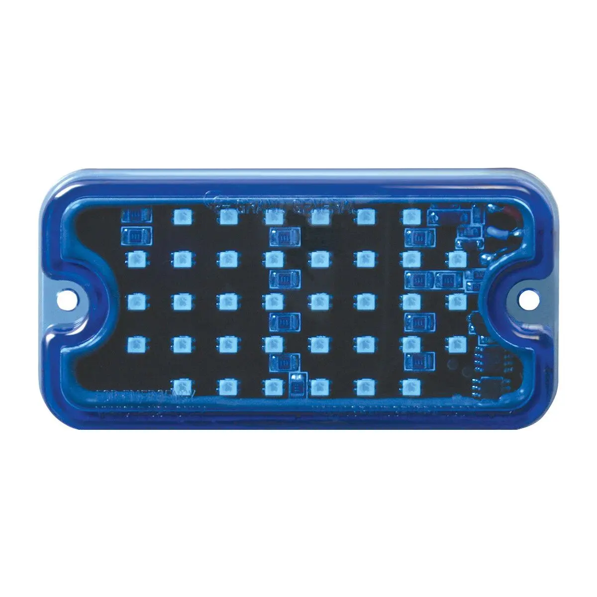 Grand General Ultra Thin Rectangular Surface Mount Strobe Light 40 Blue Leds New 81748 2