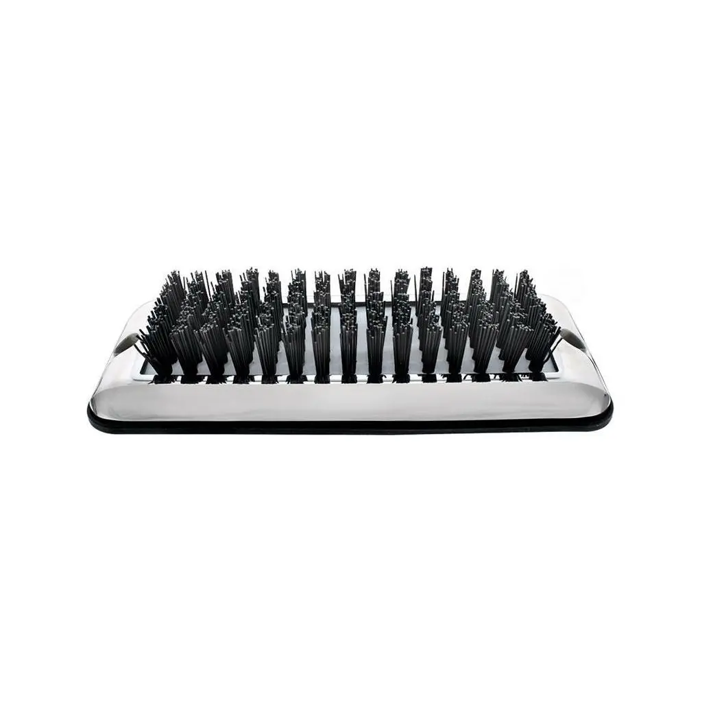 Up-90050 Heavy Duty Stainless Shoe/Boot Scraper W/ Black Step Brush Universal Mount 1