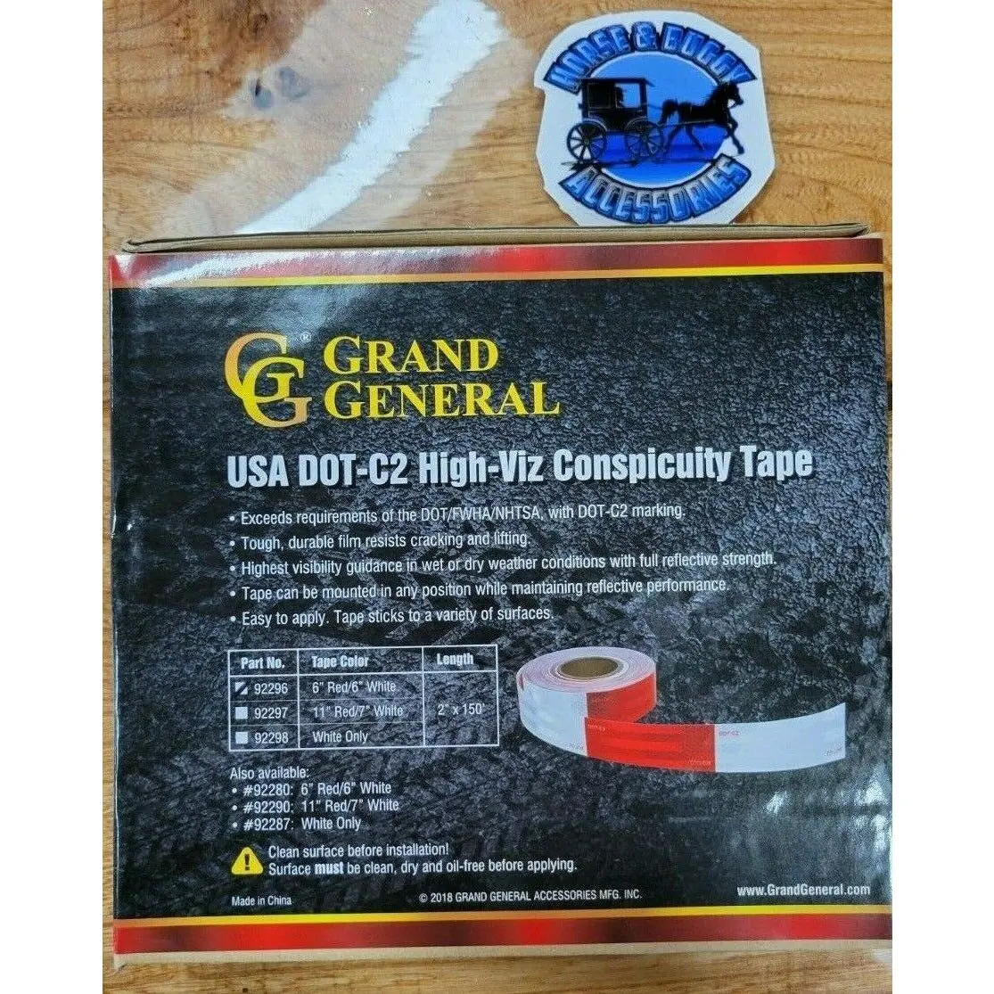 Premium Hi Viz Dot-C2 Conspicuity Tape In Red & White 150′ Roll #92296 1