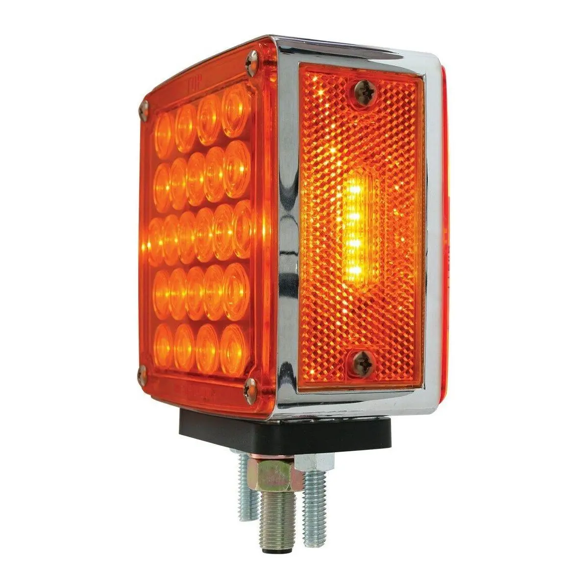 77624 Square Double Face Pearl Led Pedestal Light Red/Amber (Passenger) 1