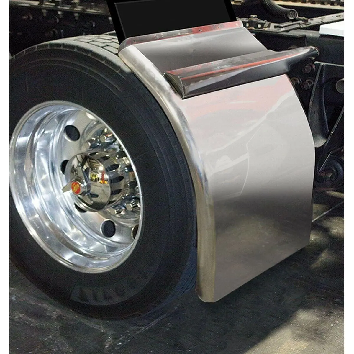 Tfen-Q21 38″ Low Rider Quarter Fender Kit With Triangle Mounts – 14 Gauge | Mirror Shine Stainless Steel 1
