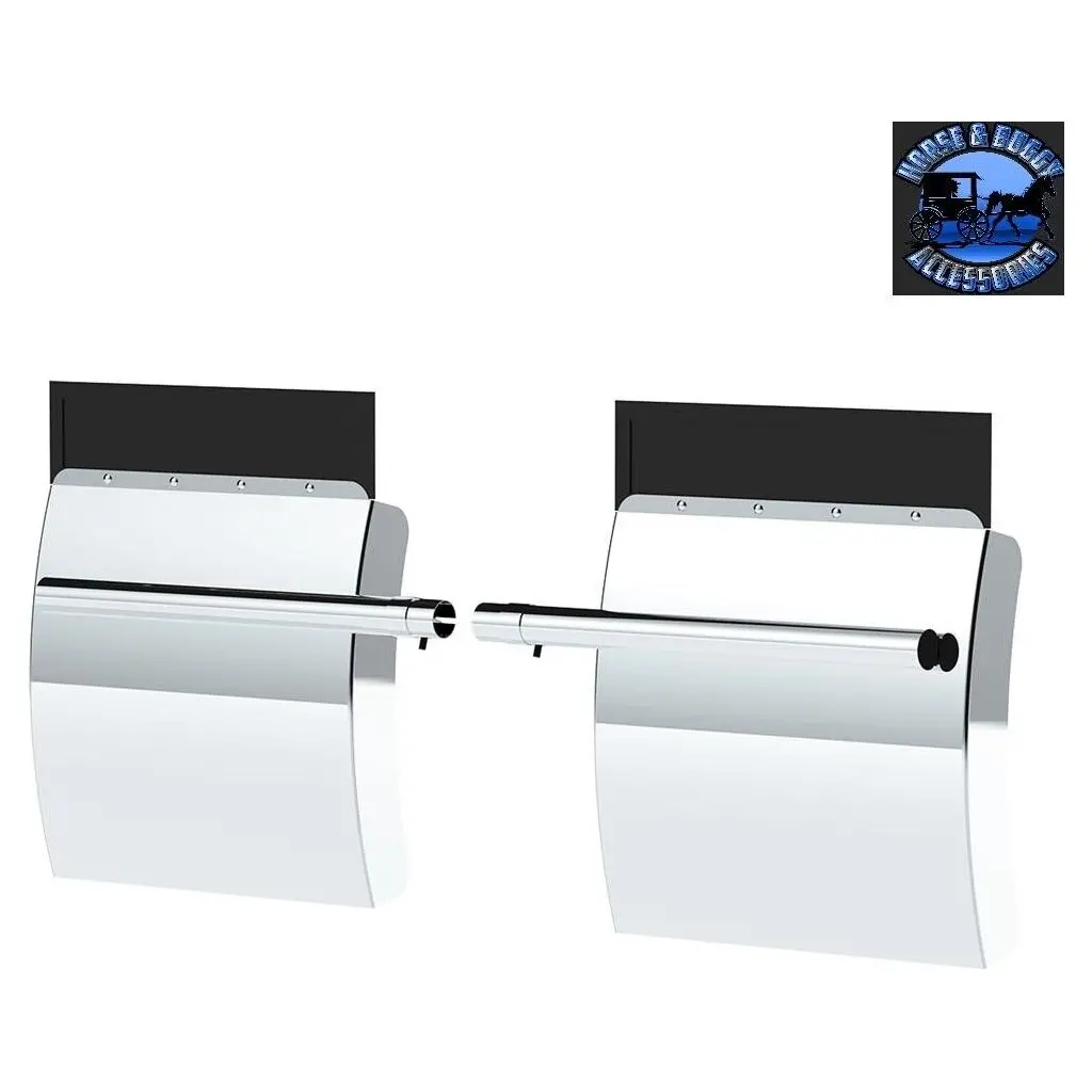 24" X 24" 430 Stainless Steel Quarter Fender With Tube Bracket Set - 4" Side Wall #10906 1