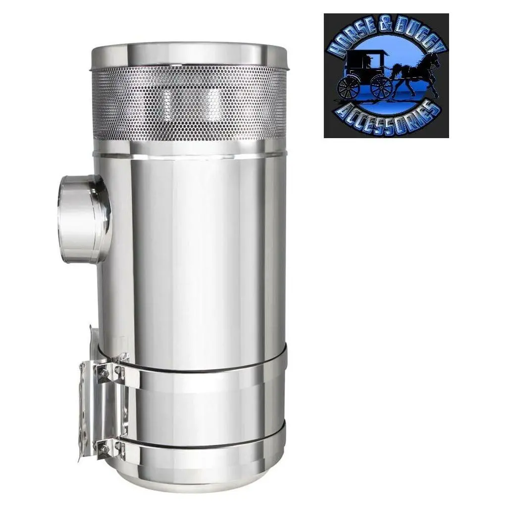 Peterbilt 15 Inch 304 Stainless Steel Air Cleaner Vortox Style 28205 W/Straps 1