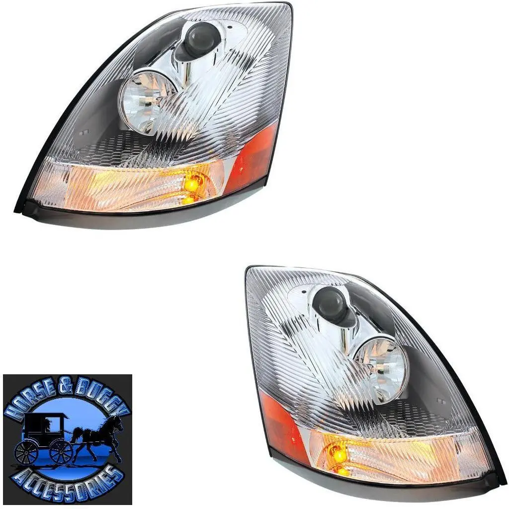 Chrome Headlights For Volvo Vnl 2003-2017 (Choose Side) 1