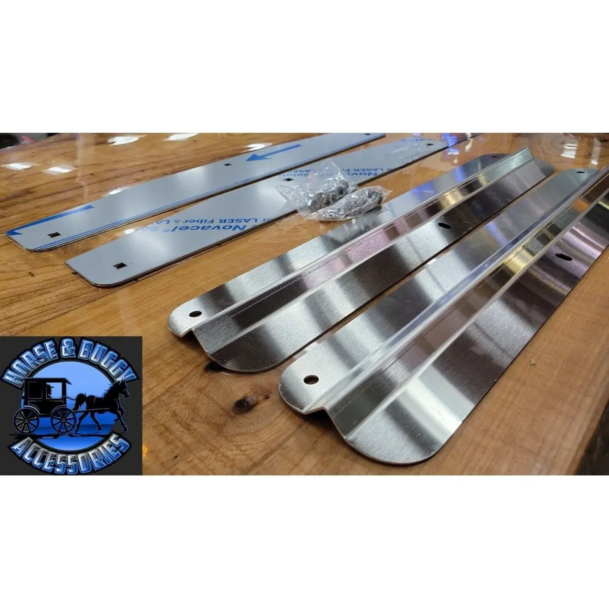 24" Stainless Steel Mudflap Weights (Sold In Pairs) Weight W/Custom Stainless Backing Plate 1