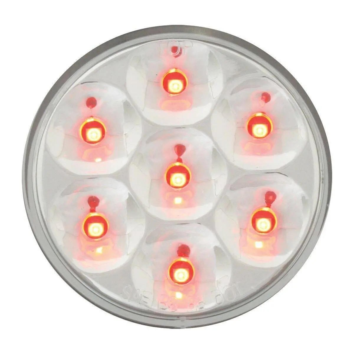 76543Bp Pearl Series 2" Led Light, Red/Clear 1