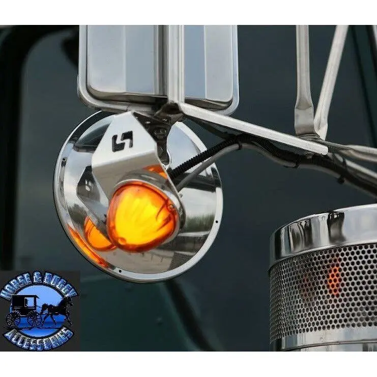 Shift Watermelon Turn Signal Brackets Only, Angled, W/Logo Stainless Universal Sold In Pairs 2Pc  #Sp-172038 1