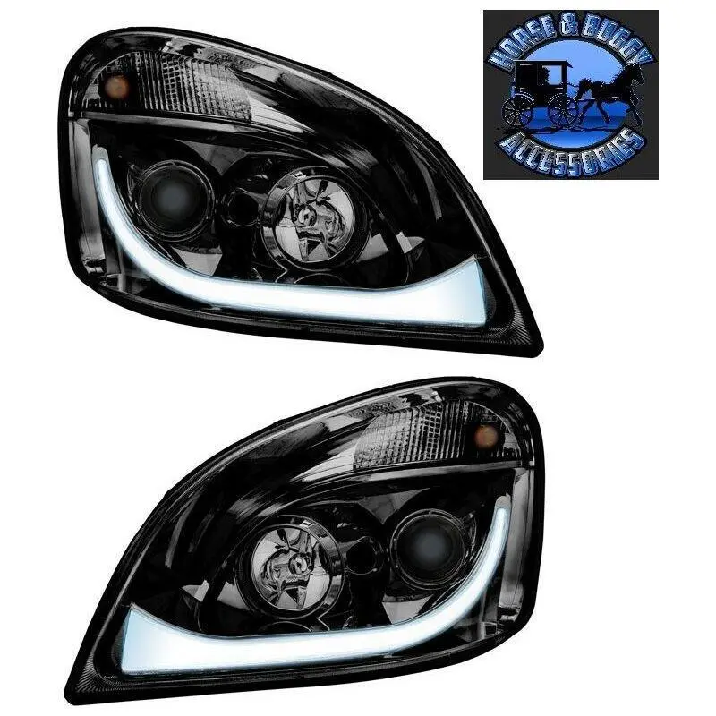 Trux Black All Led Freightliner Cascadia Led Projector Headlights Pair H68 H69 1