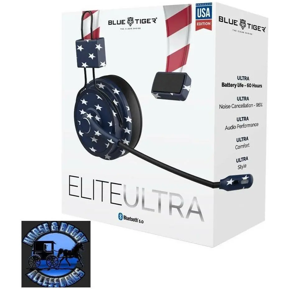 Blue Tiger Elite Ultra Usa Edition Headband Headset Bluetooth 5.0 New Red, Blue Up-95004 1