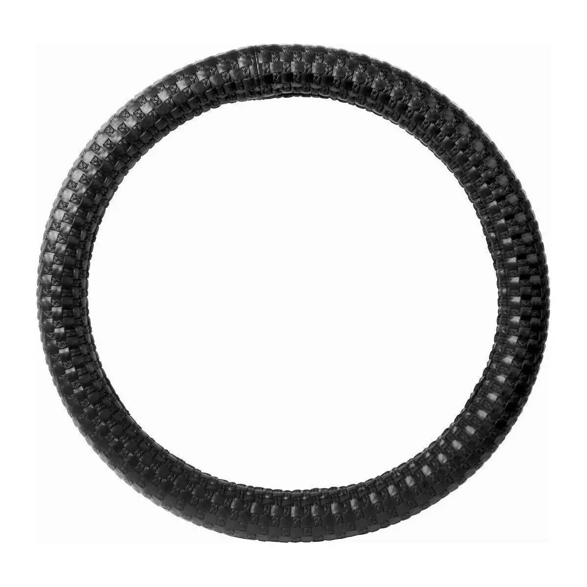 18" Deluxe Steering Wheel Cover Full Black Cross Grids Universal Truck #54016 1