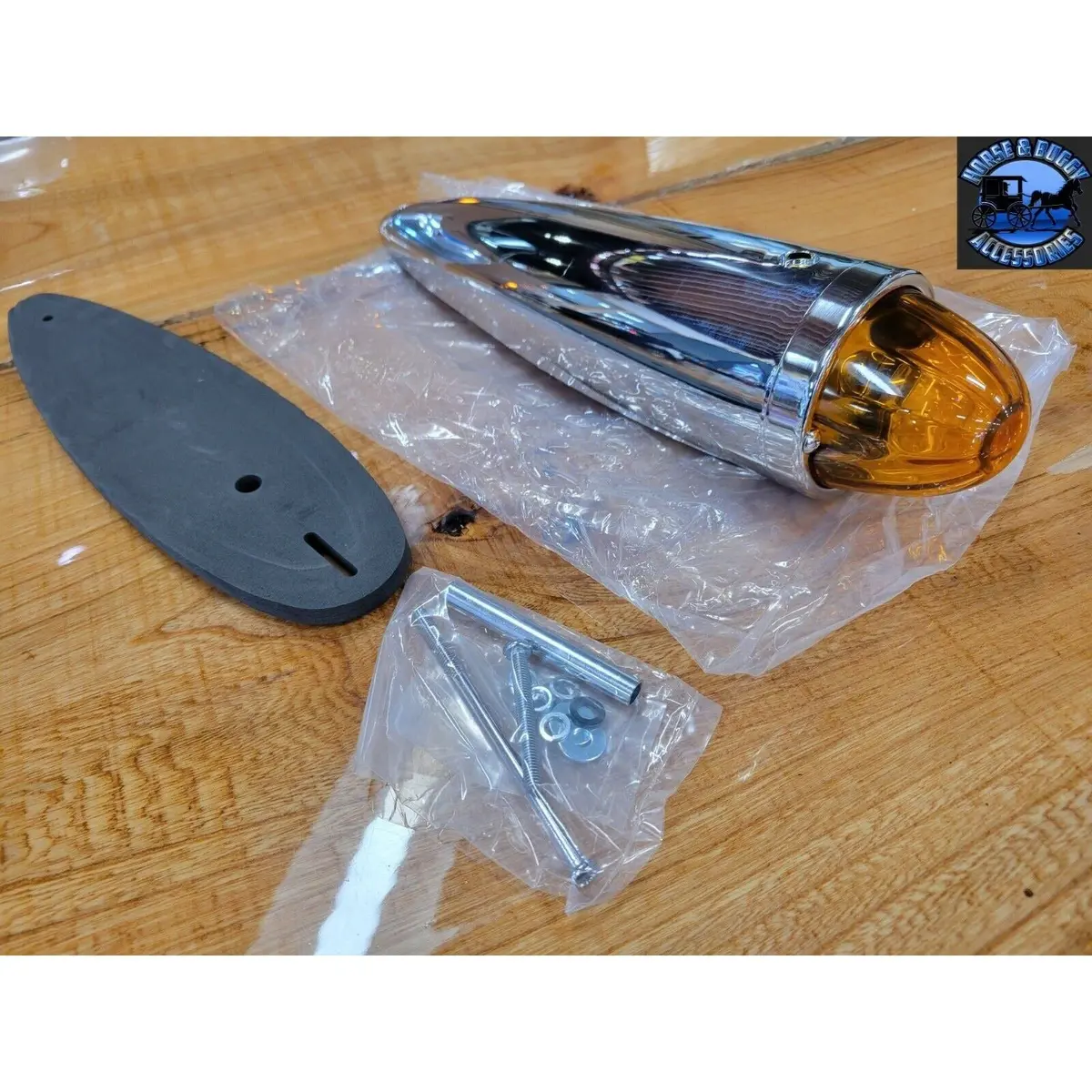 Light Amber Watermelon Glass Lens Cab Marker Plastic Housing #92543 1