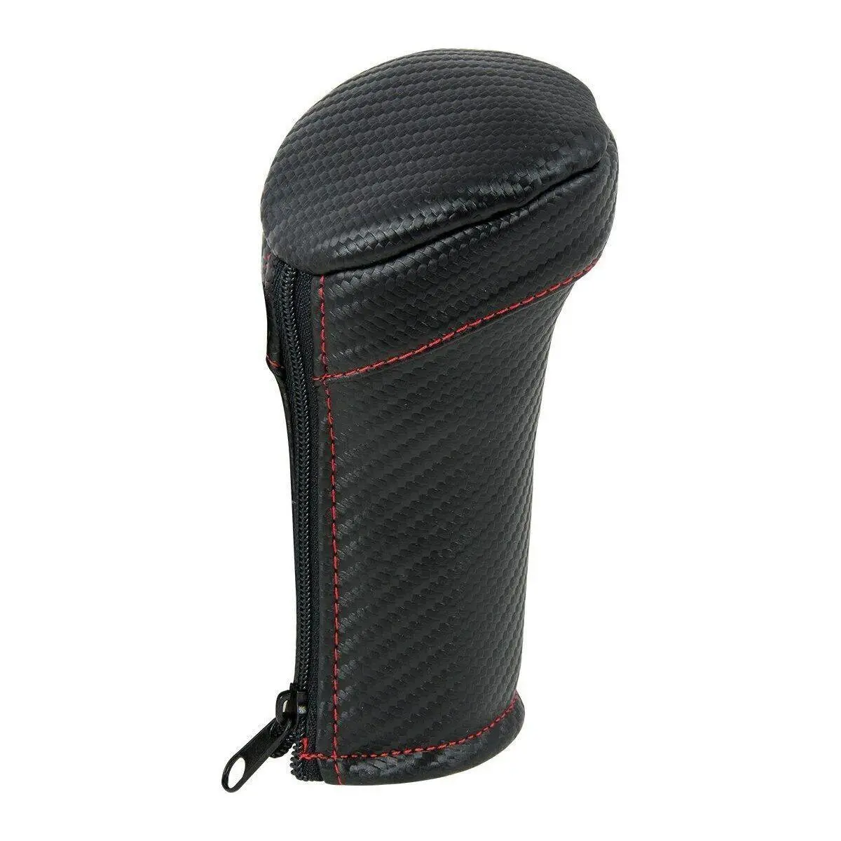 Matte Carbon Fiber W/Red Stitching Shift Knob Cover 18 15 13 10Speed Truck 99869 1