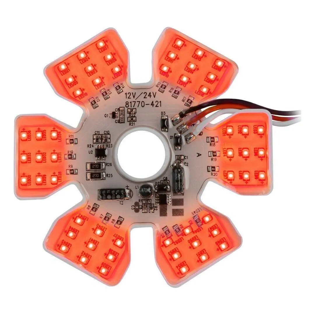 Dual Function Ultra Thin Hex Air Cleaner Led Light (Red) #81776 1