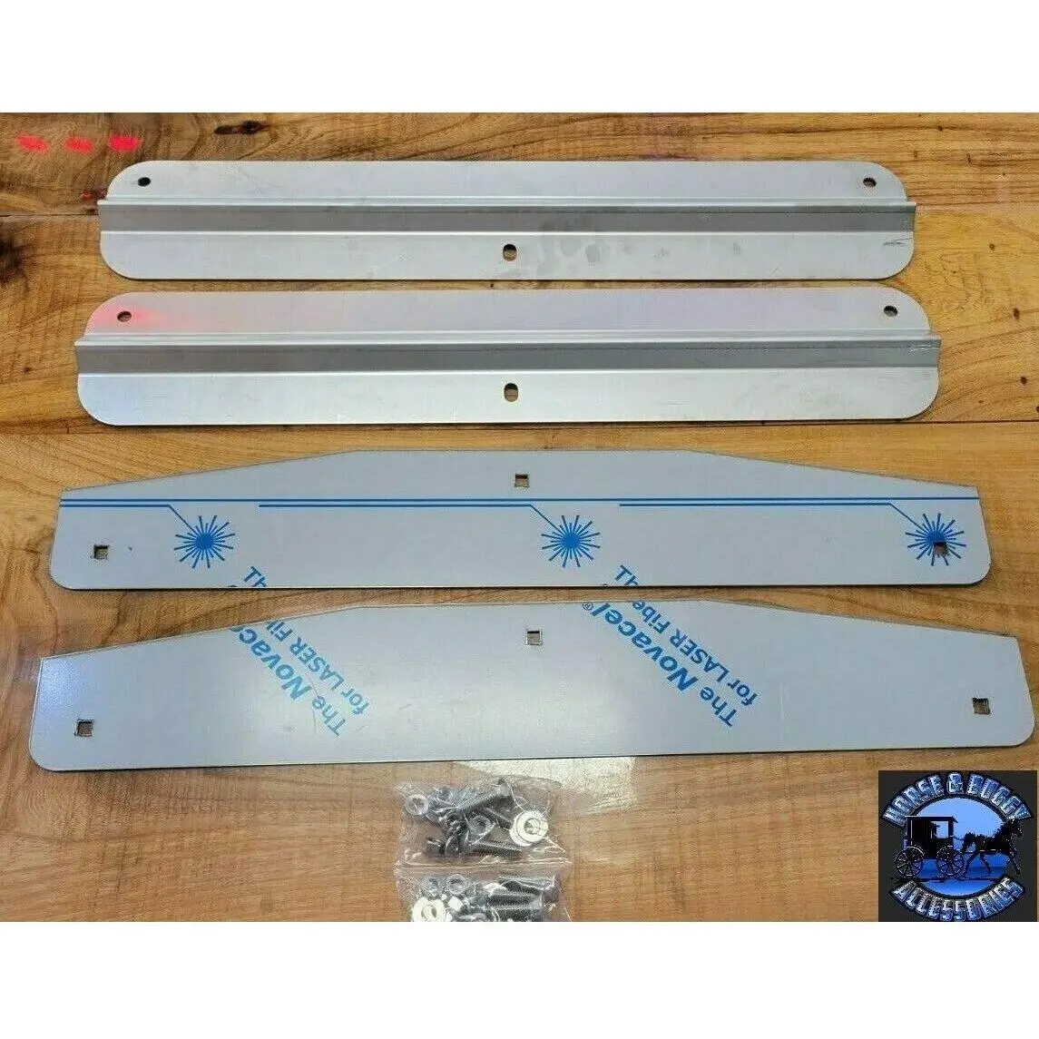 24" Stainless Steel Mudflap Weights Pair Weight W/Backing Plate Universal #10424 2