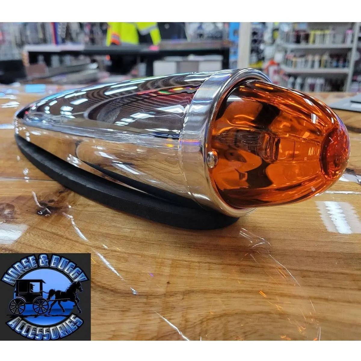 Dark Amber Watermelon Glass Lens Cab Marker Light Plastic Housing #92542 1