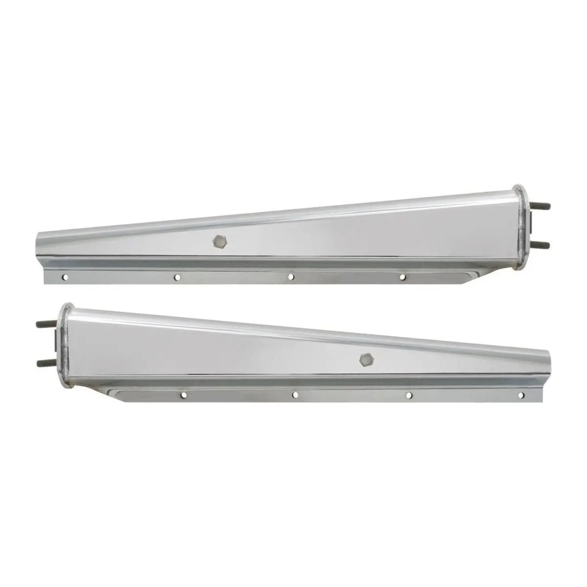 #30573 2 1/2" Chromed Steel Heavy Duty Spring Loaded Straight Mud Flap Hangers 1