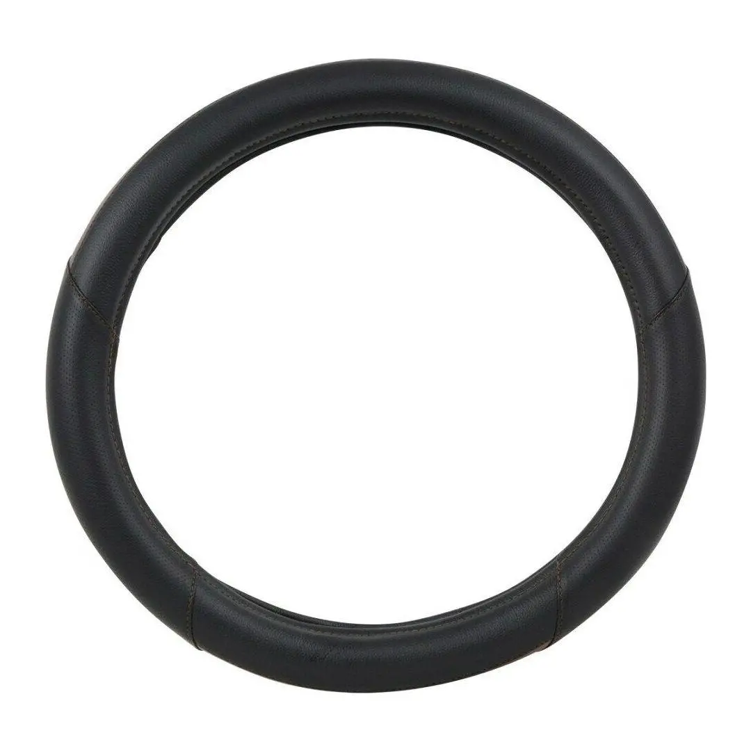 54062 Truck Universal Steering Wheel Cover 18" Inch Center Matte Dark Wood #54062 1