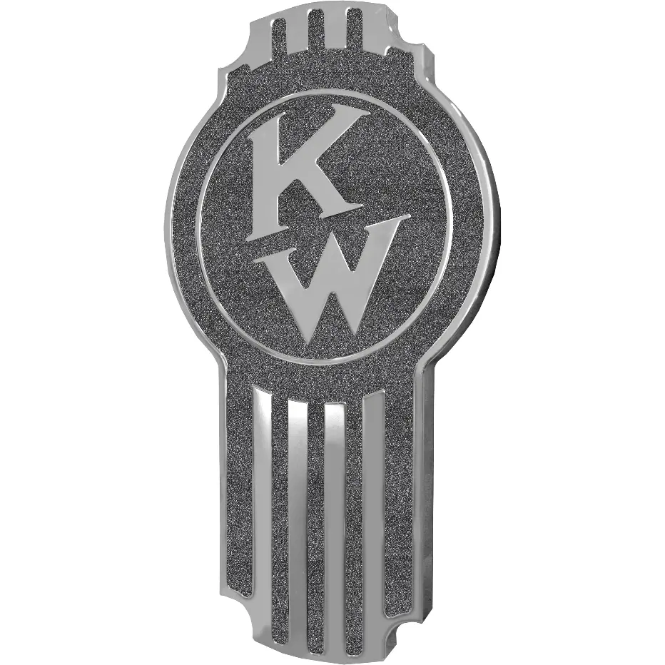Kenworth Emblem Engraved Old Style Black Metallic 195 1