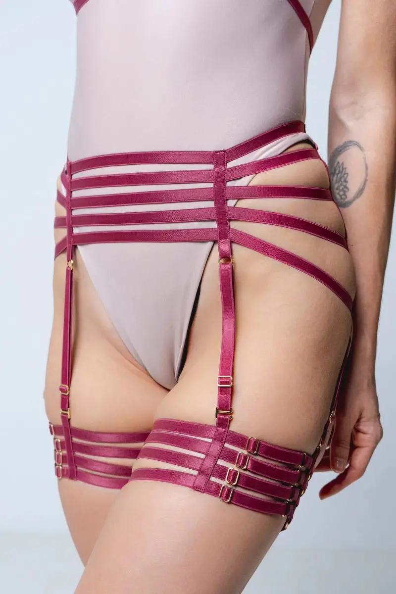 Sorte Nyx Harness Belt - Burgundy 1